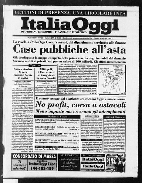 Italia oggi : quotidiano di economia finanza e politica